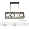 image:imageHunter  Gablecrest 4light French Oak Extra Large Chandelier Dimmable Transitional Style Linear Shaped for Bedrooms Kitchens Dining Living Rooms  19099