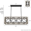 image:imageHunter  Gablecrest 4light French Oak Extra Large Chandelier Dimmable Transitional Style Linear Shaped for Bedrooms Kitchens Dining Living Rooms  19099