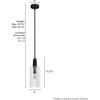 image:imageHunter  Gatz 1Light Matte Black Mini Pendant Light Dimmable Modern Style Cylinder Shaped for Bedrooms Kitchens Dining Living Rooms  45224