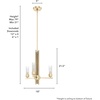 image:imageHunter  Gatz 3light Alturas Gold Medium Size Chandelier Dimmable Modern Style Candle Shaped for Bedrooms Kitchens Dining Living Rooms  19781
