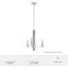 image:imageHunter  Gatz 3light Brushed Nickel Medium Size Chandelier Dimmable Modern Style Candle Shaped for Bedrooms Kitchens Dining Living Rooms  19782