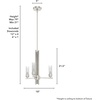 image:imageHunter  Gatz 3light Brushed Nickel Medium Size Chandelier Dimmable Modern Style Candle Shaped for Bedrooms Kitchens Dining Living Rooms  19782