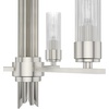 image:imageHunter  Gatz 3light Brushed Nickel Medium Size Chandelier Dimmable Modern Style Candle Shaped for Bedrooms Kitchens Dining Living Rooms  19782