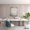 image:imageHunter  Gatz 5light Brushed Nickel Large Chandelier Dimmable Candle Shaped for Bedrooms Kitchens Dining Living Rooms  19784