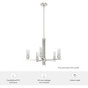 image:imageHunter  Gatz 5light Brushed Nickel Large Chandelier Dimmable Candle Shaped for Bedrooms Kitchens Dining Living Rooms  19784