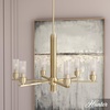 image:imageHunter  Gatz 6light Alturas Gold Large Chandelier Dimmable Modern Style Candle Shaped for Bedrooms Kitchens Dining Living Rooms  19785