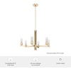 image:imageHunter  Gatz 6light Alturas Gold Large Chandelier Dimmable Modern Style Candle Shaped for Bedrooms Kitchens Dining Living Rooms  19785