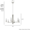 image:imageHunter  Gatz 6light Brushed Nickel Large Chandelier Dimmable Modern Style Candle Shaped for Bedrooms Kitchens Dining Living Rooms  19786