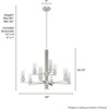 image:imageHunter  Gatz 9light Brushed Nickel Large Chandelier Dimmable Modern Style Candle Shaped for Bedrooms Kitchens Dining Living Rooms  19788