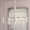 image:imageHunter  Gatz 9light Brushed Nickel Large Chandelier Dimmable Modern Style Candle Shaped for Bedrooms Kitchens Dining Living Rooms  19788