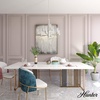 image:imageHunter  Gatz 9light Brushed Nickel Large Chandelier Dimmable Modern Style Candle Shaped for Bedrooms Kitchens Dining Living Rooms  19788
