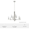 image:imageHunter  Gatz 9light Brushed Nickel Large Chandelier Dimmable Modern Style Candle Shaped for Bedrooms Kitchens Dining Living Rooms  19788