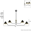 image:imageHunter  Grove Isle 4Light Matte Black Extra Large Chandelier Dimmable Modern Style Pharmacy Shaped for Bedrooms Kitchens Dining Living Rooms  19206Matte Black