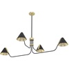 image:imageHunter  Grove Isle 4Light Matte Black Extra Large Chandelier Dimmable Modern Style Pharmacy Shaped for Bedrooms Kitchens Dining Living Rooms  19206Matte Black