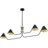 image:imageHunter  Grove Isle 4Light Matte Black Extra Large Chandelier Dimmable Modern Style Pharmacy Shaped for Bedrooms Kitchens Dining Living Rooms  19206Matte Black