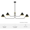 image:imageHunter  Grove Isle 4Light Matte Black Extra Large Chandelier Dimmable Modern Style Pharmacy Shaped for Bedrooms Kitchens Dining Living Rooms  19206Matte Black