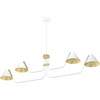 image:imageHunter  Grove Isle 4Light Matte Black Extra Large Chandelier Dimmable Modern Style Pharmacy Shaped for Bedrooms Kitchens Dining Living Rooms  19206Matte White