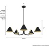 image:imageHunter  Grove Isle 5Light Matte Black Modern Style Dimmable Extra Large Chandelier for Bedrooms Kitchens Dining Living Rooms  19195Matte Black