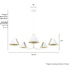 image:imageHunter  Grove Isle 5Light Matte Black Modern Style Dimmable Extra Large Chandelier for Bedrooms Kitchens Dining Living Rooms  19195Matte White