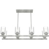 image:imageHunter  Hartland 8light Brushed Nickel Extra Large Chandelier Dimmable Casual Style Linear Shaped for Bedrooms Kitchens Dining Living Rooms  19159Brushed Nickel