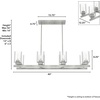 image:imageHunter  Hartland 8light Brushed Nickel Extra Large Chandelier Dimmable Casual Style Linear Shaped for Bedrooms Kitchens Dining Living Rooms  19159Brushed Nickel