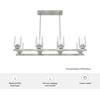 image:imageHunter  Hartland 8light Brushed Nickel Extra Large Chandelier Dimmable Casual Style Linear Shaped for Bedrooms Kitchens Dining Living Rooms  19159Brushed Nickel
