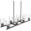 image:imageHunter  Hartland 8light Brushed Nickel Extra Large Chandelier Dimmable Casual Style Linear Shaped for Bedrooms Kitchens Dining Living Rooms  19159Noble Bronze