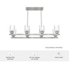 image:imageHunter  Hartland 8light Brushed Nickel Extra Large Chandelier Dimmable Casual Style Linear Shaped for Bedrooms Kitchens Dining Living Rooms  19159Noble Bronze