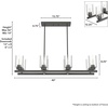 image:imageHunter  Hartland 8light Brushed Nickel Extra Large Chandelier Dimmable Casual Style Linear Shaped for Bedrooms Kitchens Dining Living Rooms  19159Noble Bronze