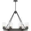 image:imageHunter  Hartland 8light Noble Bronze Large Chandelier Dimmable Casual Style Wagon Wheel Shaped for Bedrooms Kitchens Dining Living Rooms  19011Noble Bronze