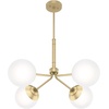 image:imageHunter  Hepburn 4Light Modern Brass Large Chandelier Dimmable Modern Style Sputnik Shaped for Bedrooms Kitchens Dining Living Rooms  19016Matte White Finish