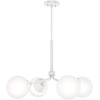 image:imageHunter  Hepburn 4Light Modern Brass Large Chandelier Dimmable Modern Style Sputnik Shaped for Bedrooms Kitchens Dining Living Rooms  19016Matte White Finish