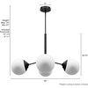 image:imageHunter  Hepburn 4light Matte Black Large Chandelier Dimmable Modern Style Sputnik Shaped for Bedrooms Kitchens Dining Living Rooms  19893Matte Black