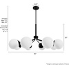 image:imageHunter  Hepburn 4light Matte Black Large Chandelier Dimmable Modern Style Sputnik Shaped for Bedrooms Kitchens Dining Living Rooms  19893Matte Black