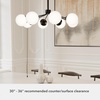 image:imageHunter  Hepburn 4light Matte Black Large Chandelier Dimmable Modern Style Sputnik Shaped for Bedrooms Kitchens Dining Living Rooms  19893Matte Black