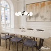 image:imageHunter  Hepburn 4light Matte Black Large Chandelier Dimmable Modern Style Sputnik Shaped for Bedrooms Kitchens Dining Living Rooms  19893Matte Black