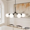 image:imageHunter  Hepburn 4light Matte Black Large Chandelier Dimmable Modern Style Sputnik Shaped for Bedrooms Kitchens Dining Living Rooms  19893Matte Black
