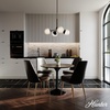 image:imageHunter  Hepburn 4light Matte Black Large Chandelier Dimmable Modern Style Sputnik Shaped for Bedrooms Kitchens Dining Living Rooms  19893Matte Black