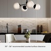 image:imageHunter  Hepburn 4light Matte Black Large Chandelier Dimmable Modern Style Sputnik Shaped for Bedrooms Kitchens Dining Living Rooms  19893Matte Black
