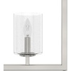 image:imageHunter  Kerrison 6light Natural Black Iron Extra Large Chandelier Dimmable Linear Shaped for Bedrooms Kitchens Dining Living Rooms  19548Brushed Nickel
