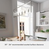 image:imageHunter  Kerrison 6light Natural Black Iron Extra Large Chandelier Dimmable Linear Shaped for Bedrooms Kitchens Dining Living Rooms  19548Brushed Nickel