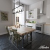 image:imageHunter  Kerrison 6light Natural Black Iron Extra Large Chandelier Dimmable Linear Shaped for Bedrooms Kitchens Dining Living Rooms  19548Natural Iron