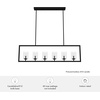 image:imageHunter  Kerrison 6light Natural Black Iron Extra Large Chandelier Dimmable Linear Shaped for Bedrooms Kitchens Dining Living Rooms  19548Natural Iron
