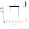image:imageHunter  Kerrison 6light Natural Black Iron Extra Large Chandelier Dimmable Linear Shaped for Bedrooms Kitchens Dining Living Rooms  19548Natural Iron