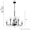 image:imageHunter  Kerrison 8Light Natural Black Iron Dimmable Large Chandelier for Bedrooms Kitchens Dining Living Rooms  19532