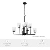 image:imageHunter  Kerrison 8Light Natural Black Iron Dimmable Large Chandelier for Bedrooms Kitchens Dining Living Rooms  19532
