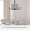 image:imageHunter  Kerrison 8Light Natural Black Iron Dimmable Large Chandelier for Bedrooms Kitchens Dining Living Rooms  19532