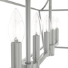 image:imageHunter  Laurel Ridge 6Light Natural Black Iron Extra Large Chandelier Dimmable Formal Style Linear Shaped for Bedrooms Kitchens Dining Living Rooms  19077Brushed Nickel