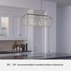 image:imageHunter  Laurel Ridge 6Light Natural Black Iron Extra Large Chandelier Dimmable Formal Style Linear Shaped for Bedrooms Kitchens Dining Living Rooms  19077Natural Iron