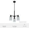 image:imageHunter  Lochemeade 3light Natural Black Iron Medium Size Chandelier Dimmable Modern Style Candle Shaped for Bedrooms Kitchens Dining Living Rooms  19707Natural Iron